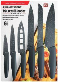 NutriBlade Knife Set Easy Grip Nonstick High-Grade Stainless Blades