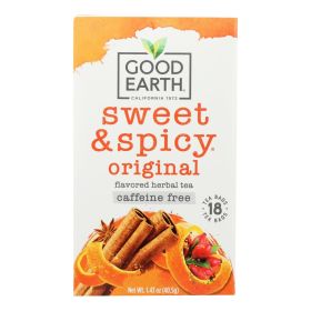 Good Earth Herbal Tea - Sweet and Spicy - Case of 6 - 18 Bags