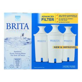 Brita - Replacement Pitcher and Dispenser Filter - 3 Pack