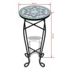 vidaXL Mosaic Side Table Plant Table Green White