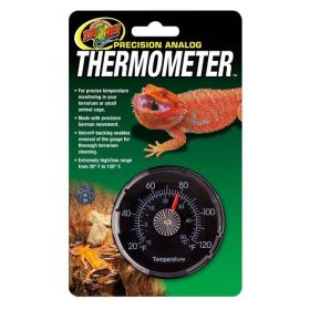 Zoo Med Precision Analog Thermometer Black