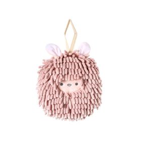 1pc Hand Towel Ball; Cartoon Hanging Towel; Quick Drying; Kitchen And Bathroom; Chenille Lovely Rag; Thickened Towel 6.69"âˆšÃ³6.69" (Color: Rabbit)