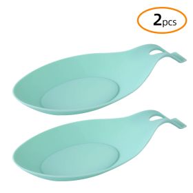 1/2pcs Silicone Utensil Rest With Drip Pad For Multiple Utensils; Heat-Resistant; Spoon Rest & Spoon Holder For Stove Top; Kitchen Utensil Holder For (size: 2pcs-Kitchen Mat Green)