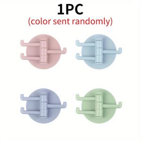 1pc Random Color Swivel Wall Hook (Color: Random Color)