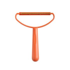 1pc Remover Fluff Lint Brush Clothes Fabric Hair Pet Shaver Dust Magic Cleaner (Color: Orange)