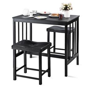 3 Pieces Bar Table Modern Counter Height Dining Set Table (type: Style C, Color: As pic show)