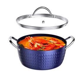 Casserole Dish; Induction Saucepan with Lid; 24cm/ 2.2L Stock Pots Non Stick Saucepan; Aluminum Ceramic Coating Cooking Pot - PFOA Free; Suitable for (default: default)